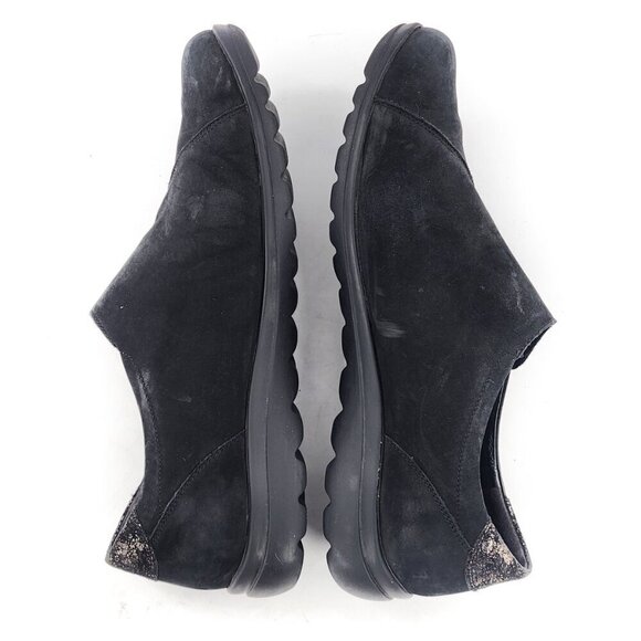 MEPHISTO Mobils Black Nubuck Keather Hook & Loop Sneakers - Picture 6 of 10